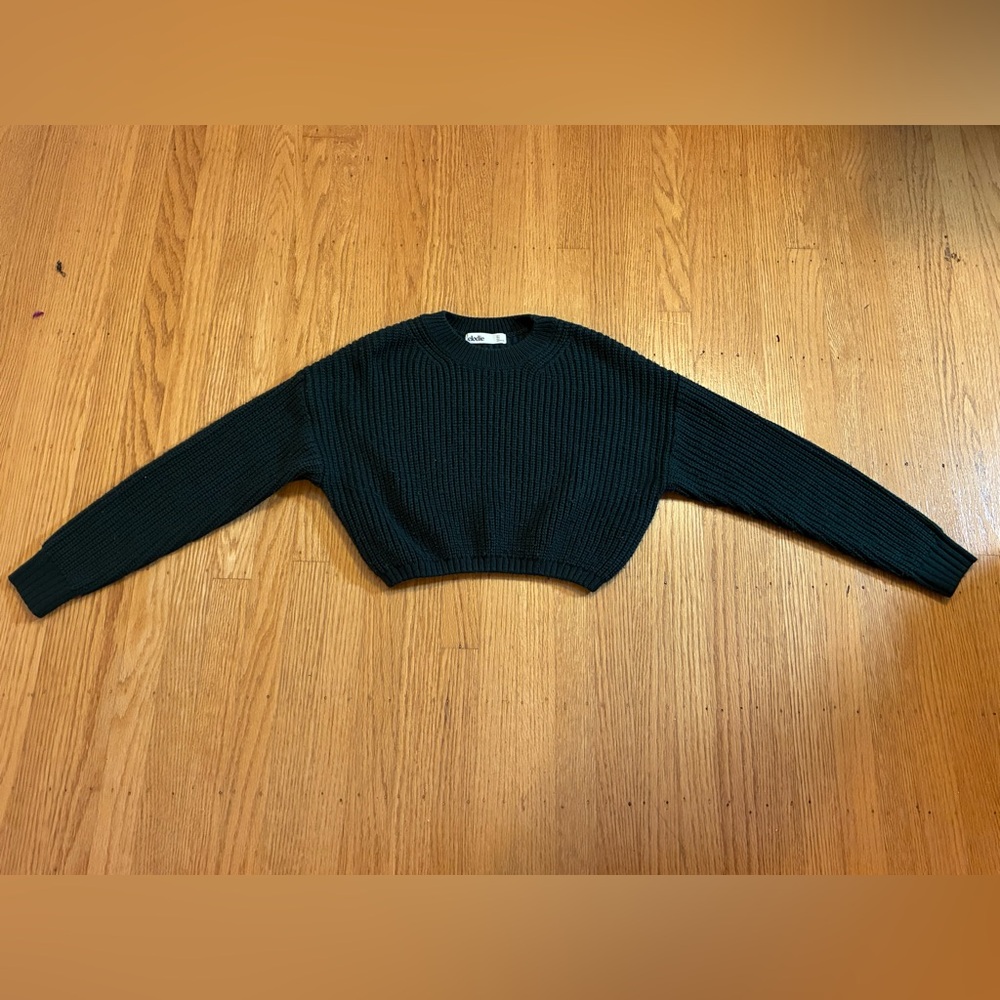 Elodie Forest Green Crew Neck Sweater
